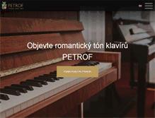 Tablet Screenshot of petrof-pianosalon.cz